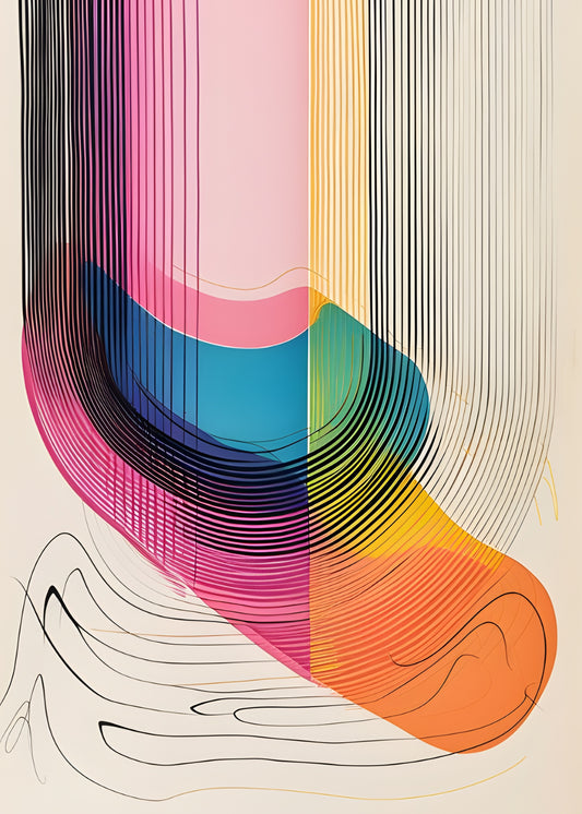 Chromatic Cascade Abstract Art | Nizs