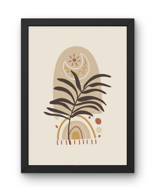 Celestial Fern Boho Abstract Art | Nizs