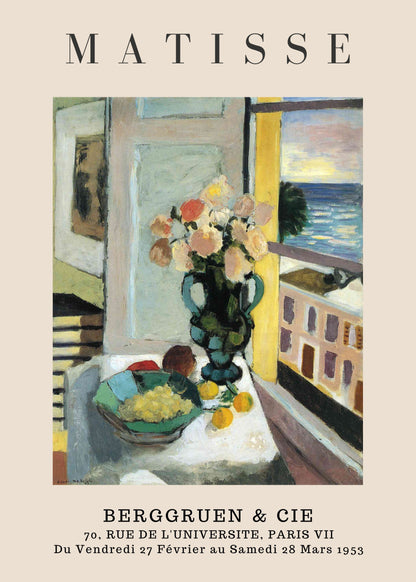 Flowers in front of a Window by Henri Matisse | Nizs