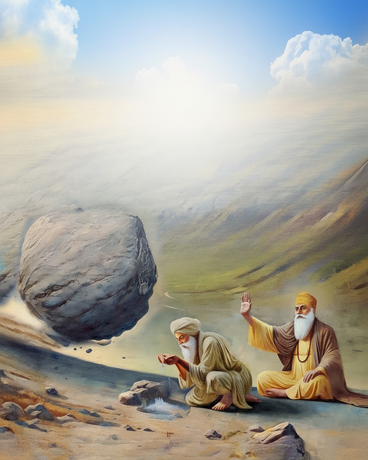 Guru Nanak Dev Ji & Bhai Mardana Ji: Divine Landscape | Nizs