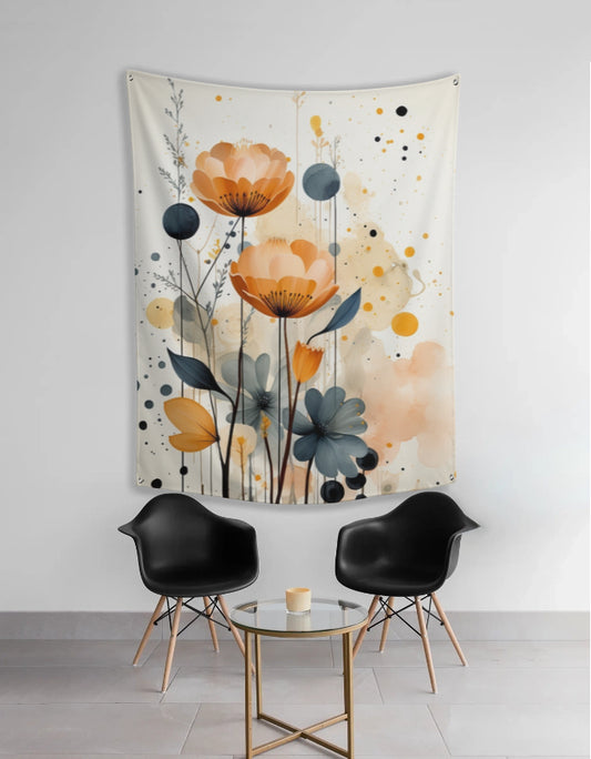 Floral Burst Wall Tapestry