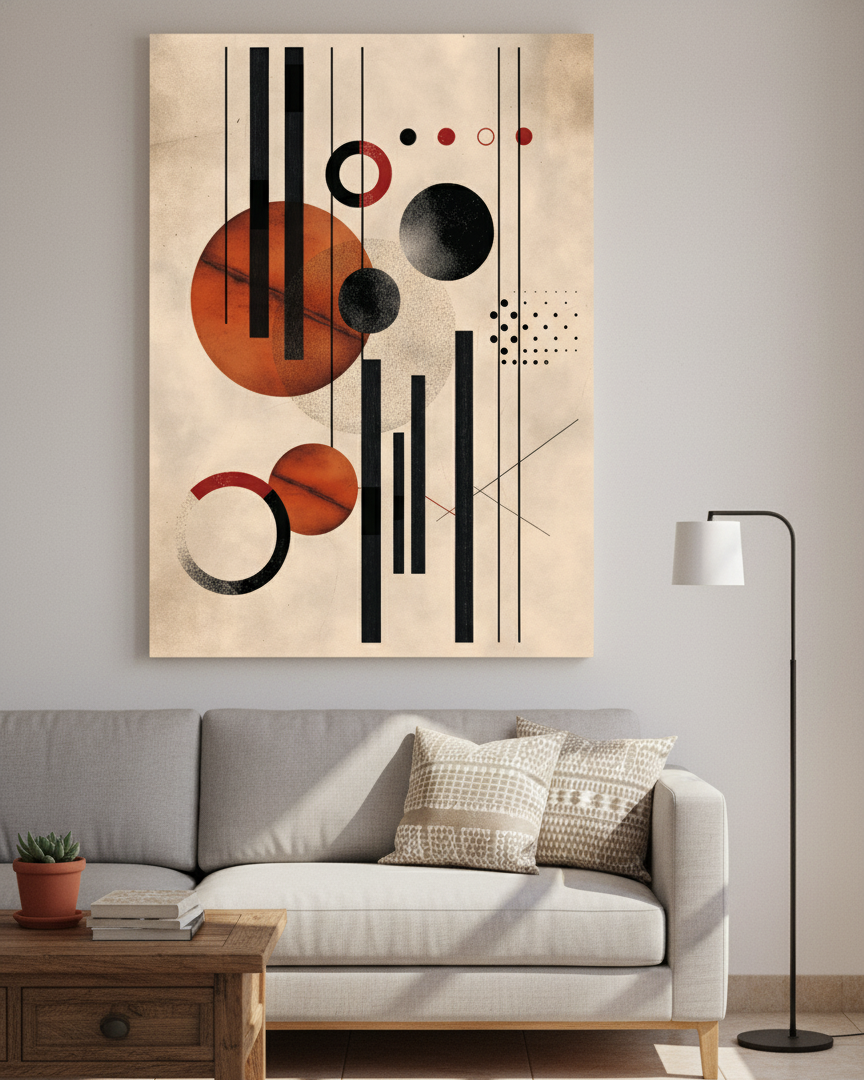 Urban Echoes Boho Abstract Art | Nizs