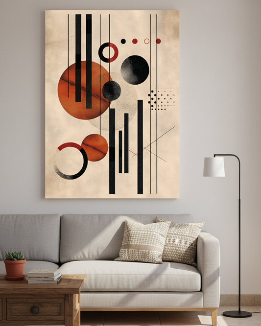 Urban Echoes Boho Abstract Art | Nizs