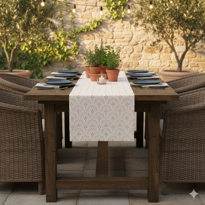 Golden Buds Style Printed Table Runner 13x54 Inches | Nizs