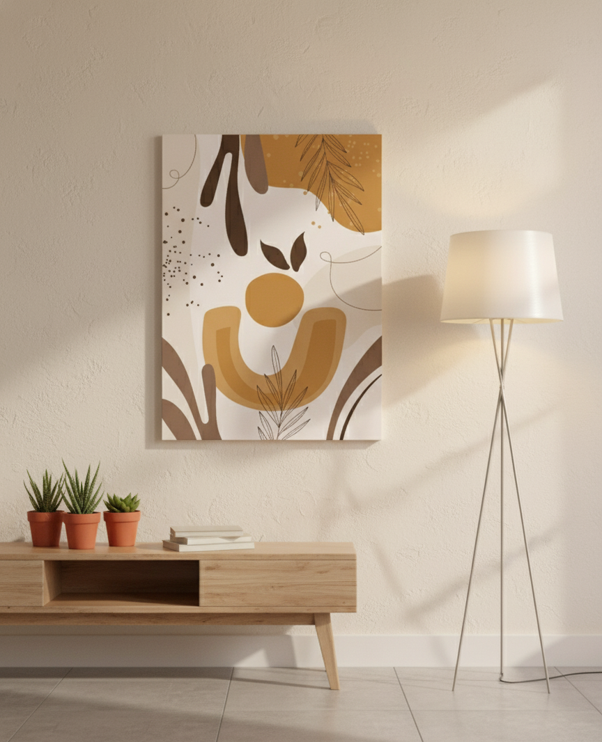 Earth Rhythms Boho Abstract Art | Nizs