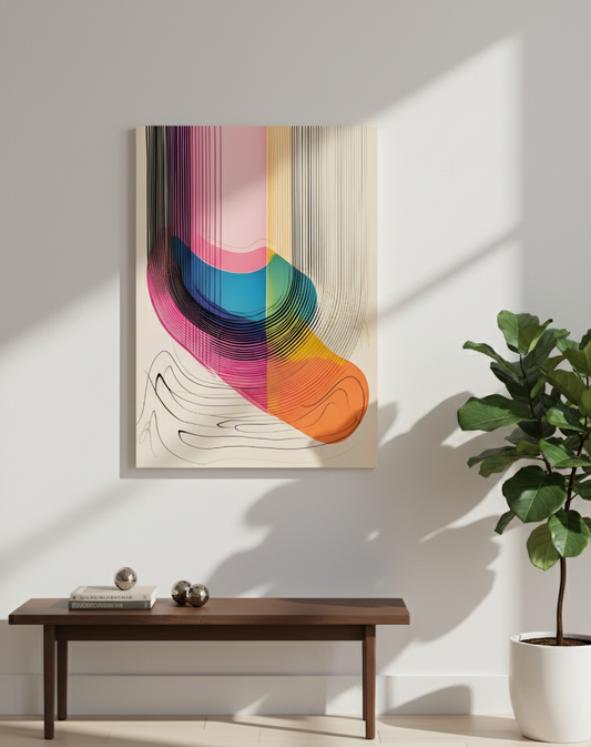 Chromatic Cascade Abstract Art | Nizs