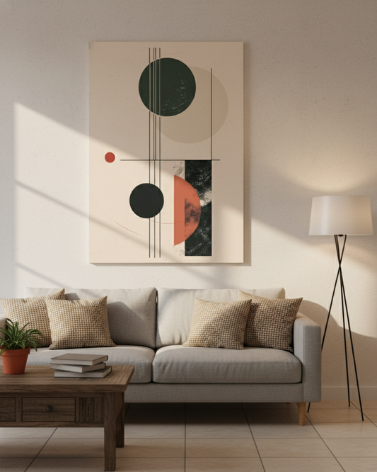 Geometric Earth Boho Abstract Art | Nizs