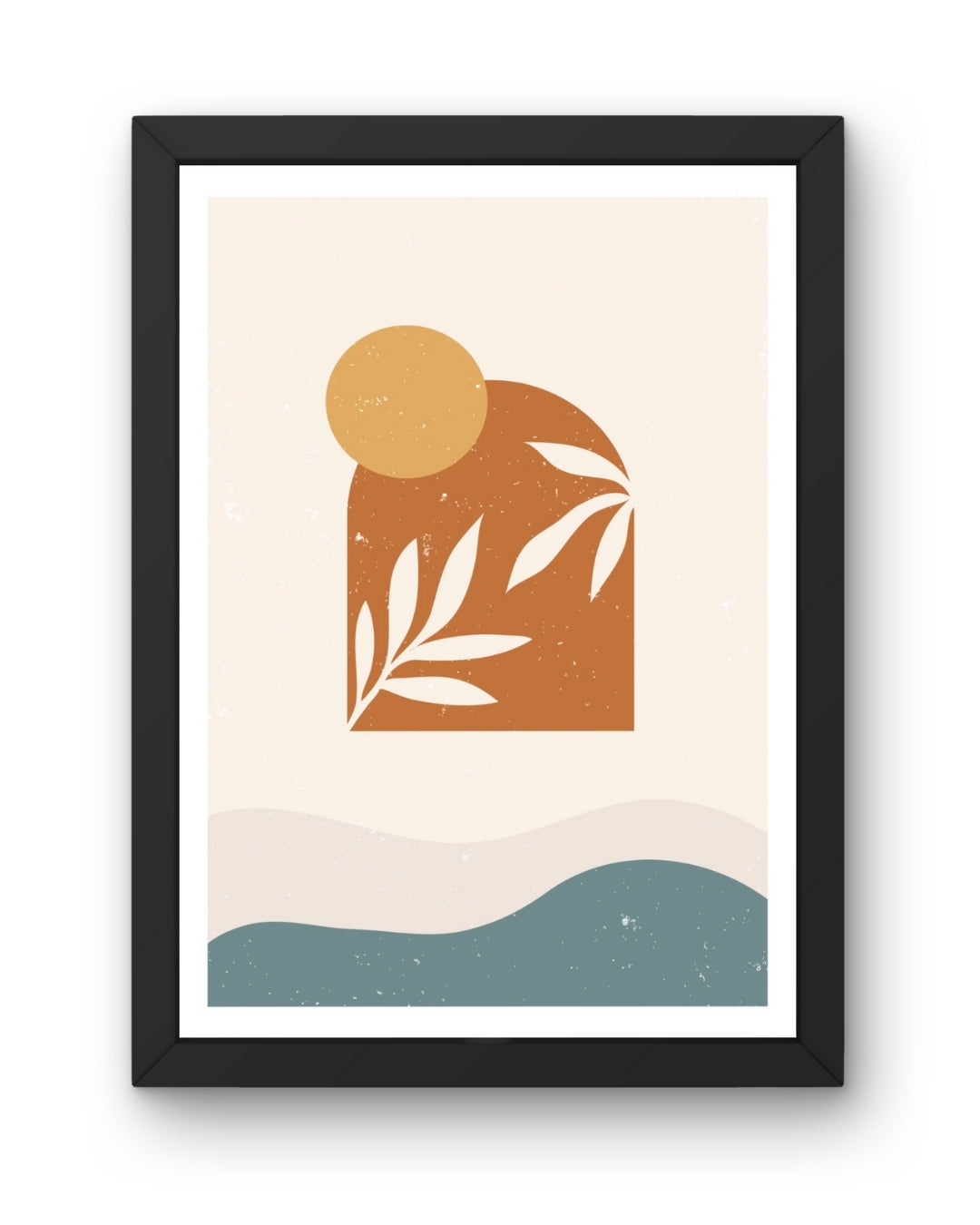 Terracotta Sunset Boho Abstract Art | Nizs