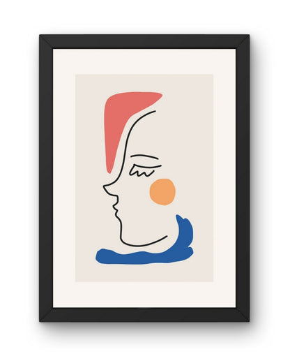 Profile in Color Boho Abstract Art | Nizs