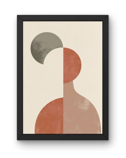 Duotone Silhouette Boho Abstract Art | Nizs