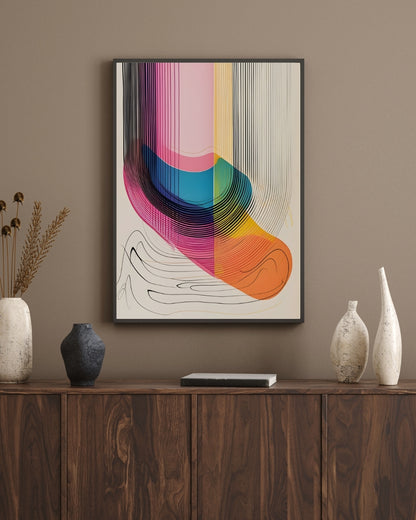 Chromatic Cascade Abstract Art | Nizs