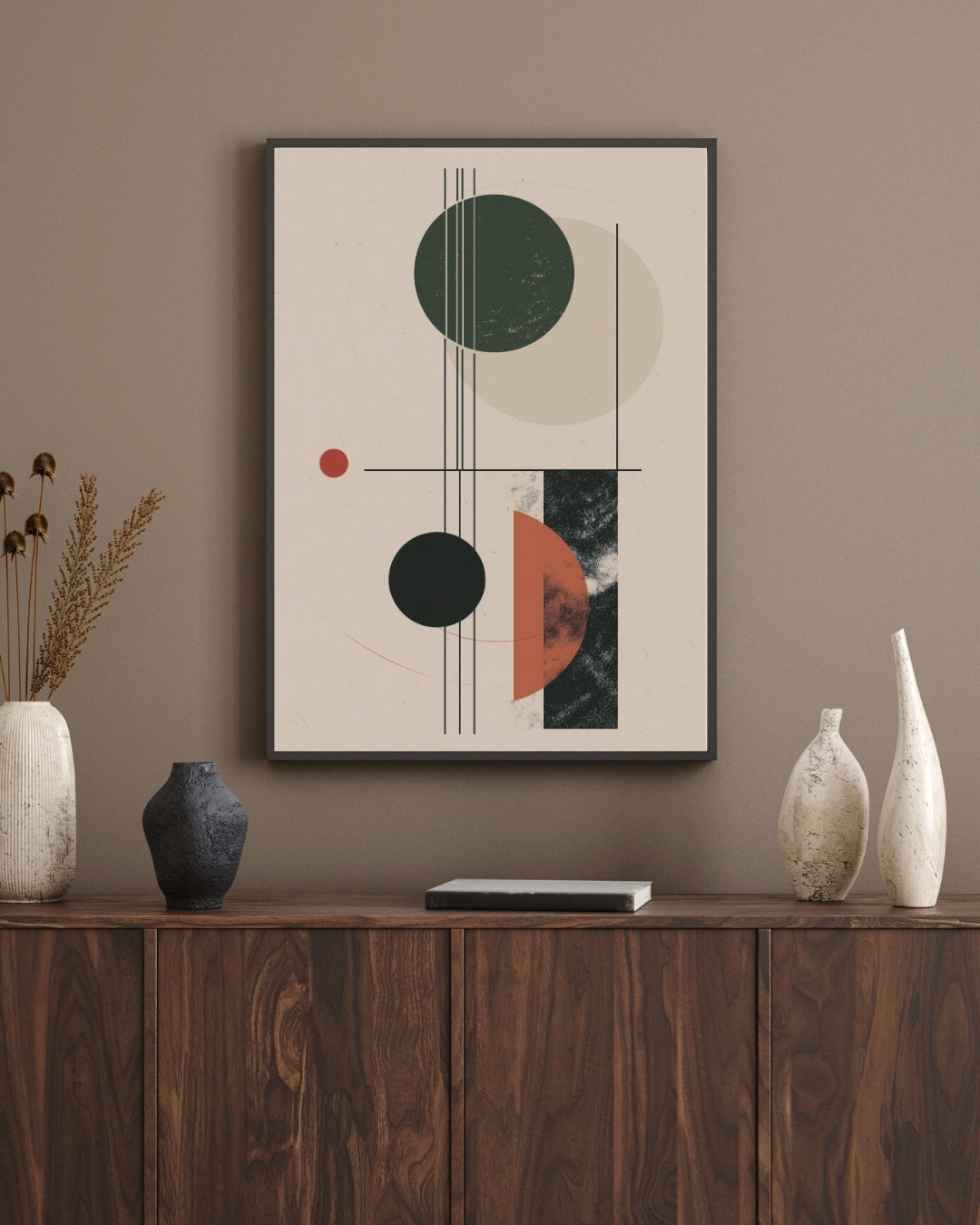 Geometric Earth Boho Abstract Art | Nizs