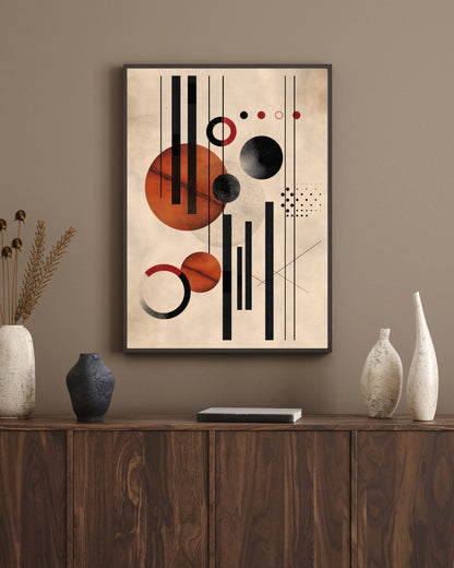 Urban Echoes Boho Abstract Art | Nizs
