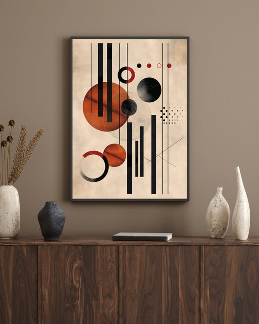 Urban Echoes Boho Abstract Art | Nizs