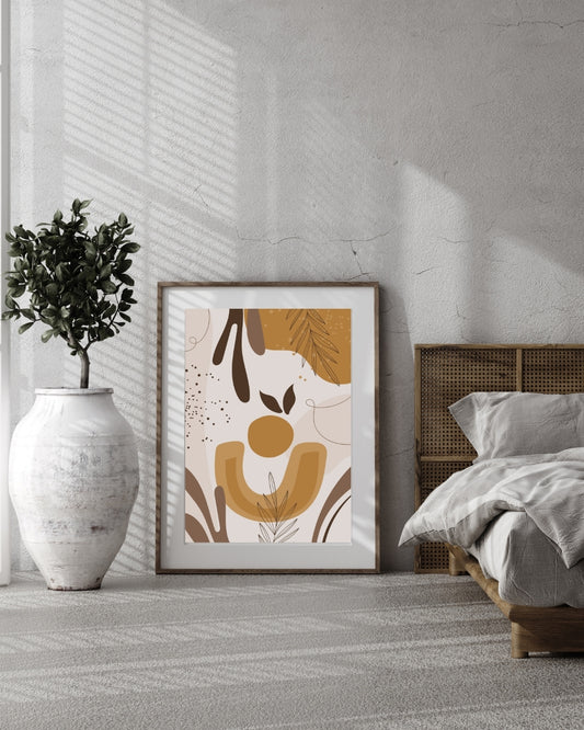 Earth Rhythms Boho Abstract Art | Nizs