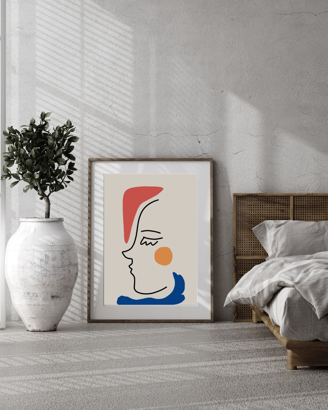 Profile in Color Boho Abstract Art | Nizs