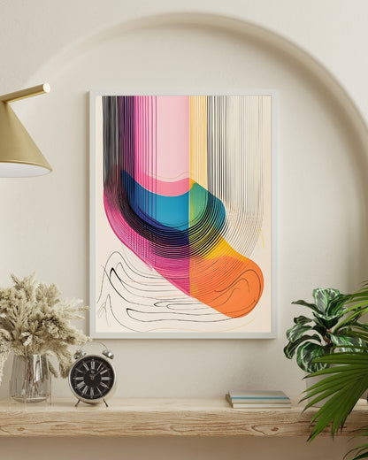 Chromatic Cascade Abstract Art | Nizs