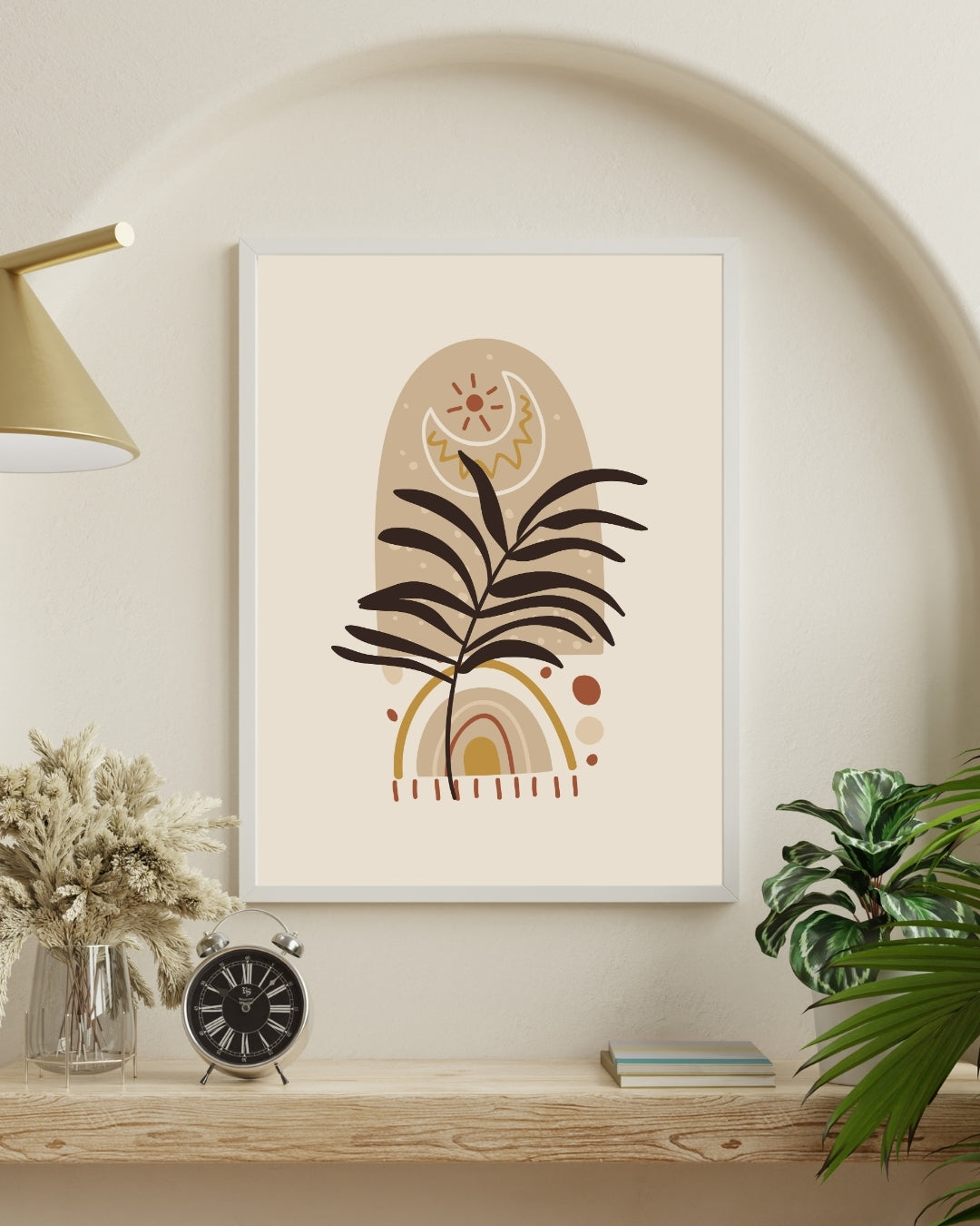 Celestial Fern Boho Abstract Art | Nizs