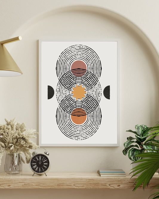 Cosmic Harmony Boho Abstract Art | Nizs