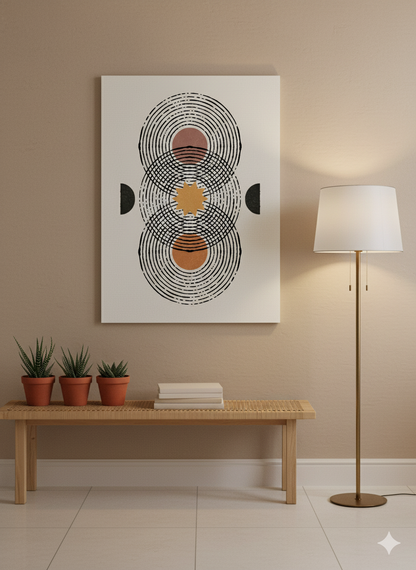 Cosmic Harmony Boho Abstract Art | Nizs