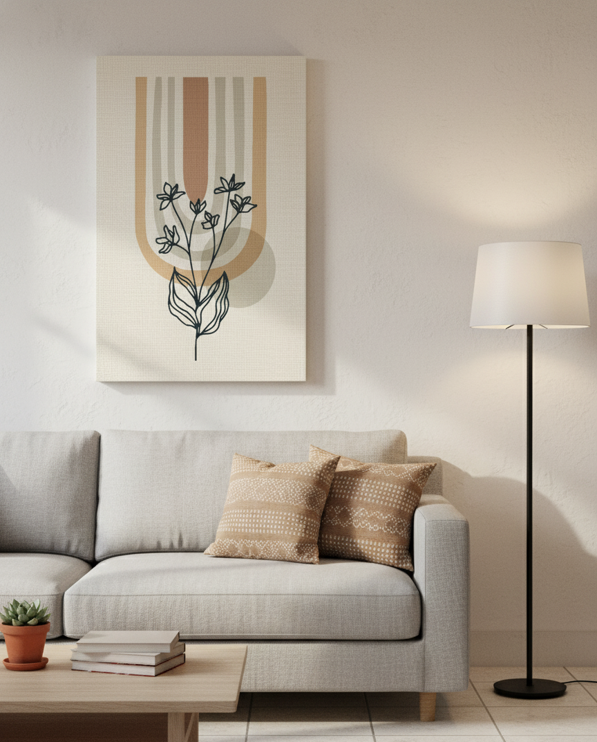 Arched Botanicals Boho Abstract Art | Nizs