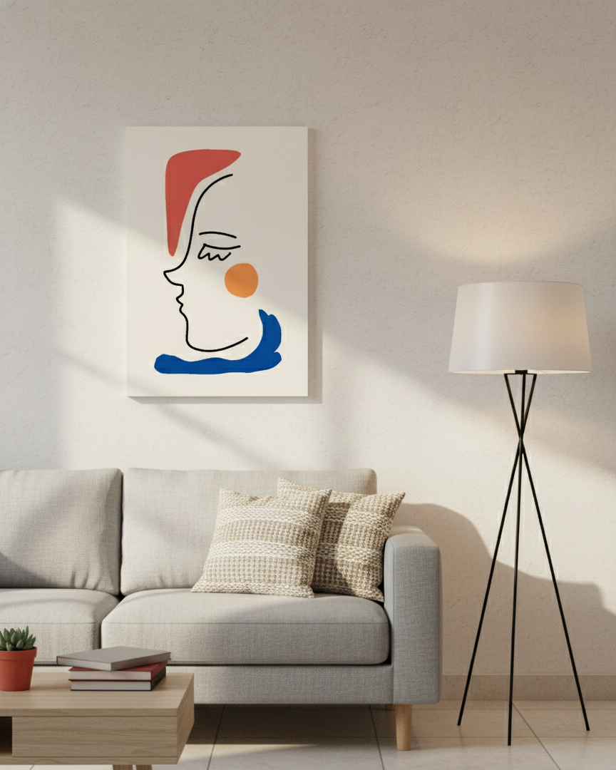 Profile in Color Boho Abstract Art | Nizs