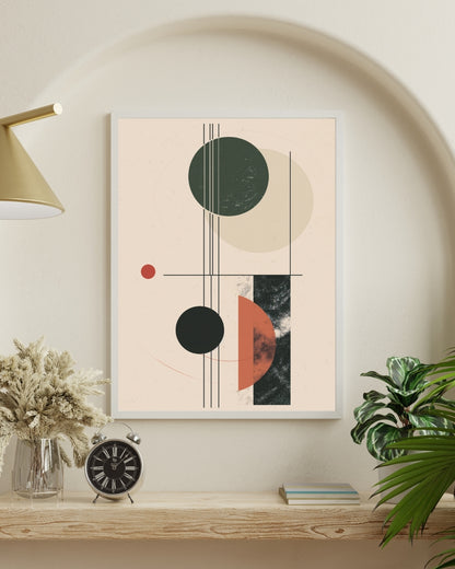 Geometric Earth Boho Abstract Art | Nizs