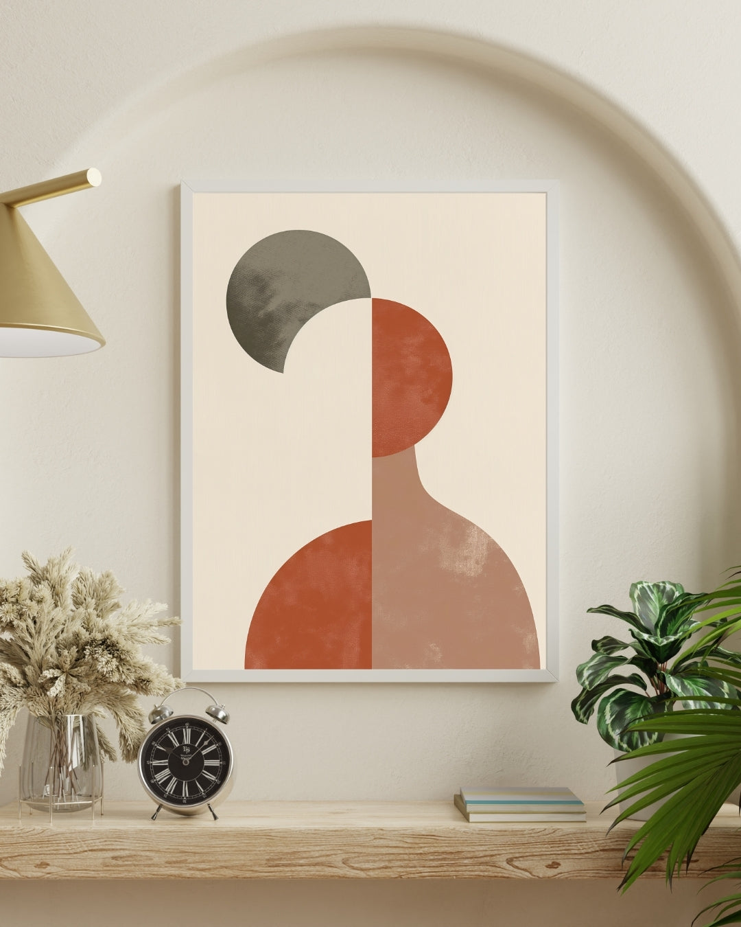 Duotone Silhouette Boho Abstract Art | Nizs
