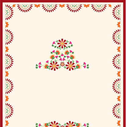 Jaipuri Style Printed Table Runner 13x54 Inches | Nizs