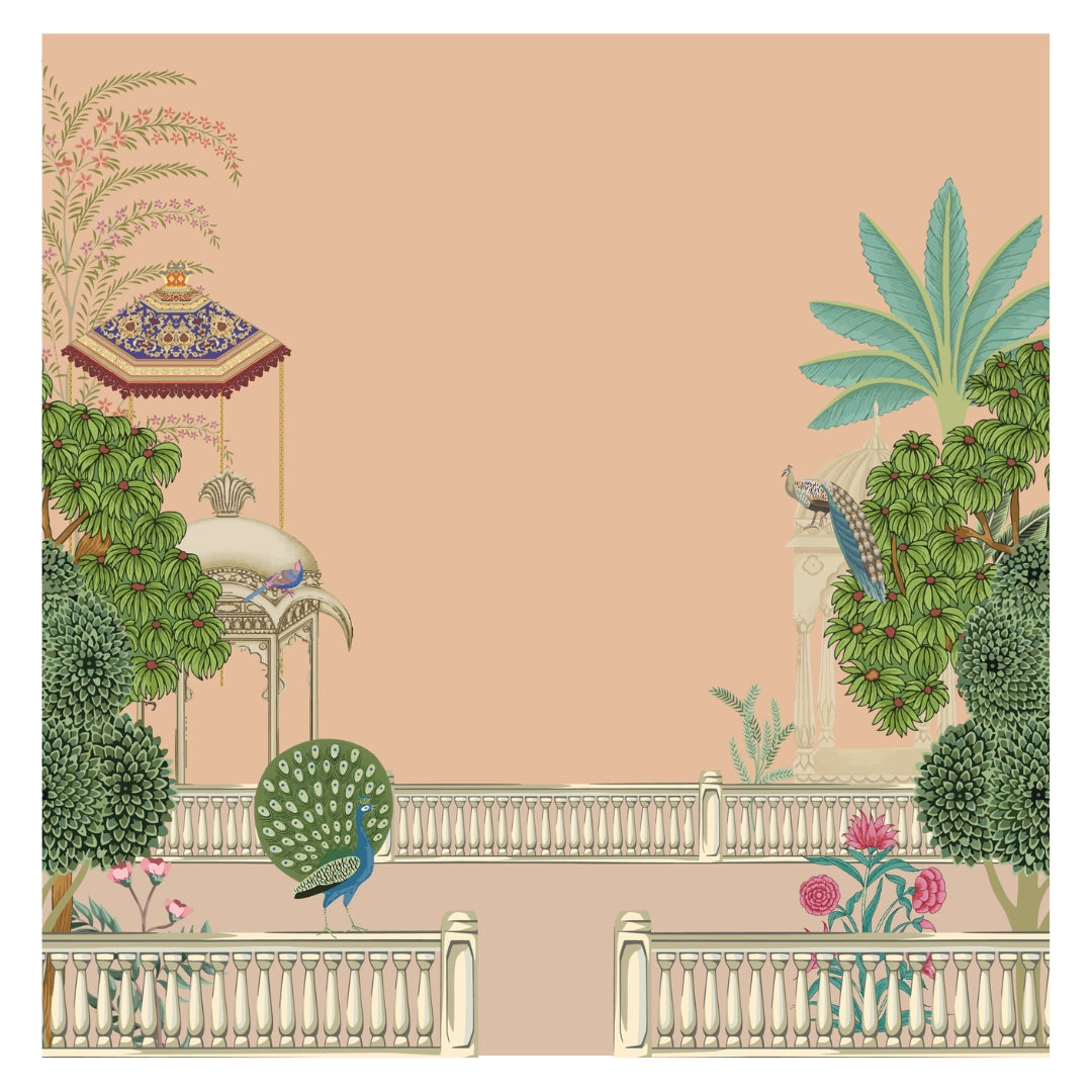 Heritage Courtyard Print Table Runner 13x54 Inches | Nizs