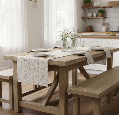 Meadow Style Printed Table Runner 13x54 Inches | Nizs