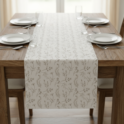 Meadow Style Printed Table Runner 13x54 Inches | Nizs
